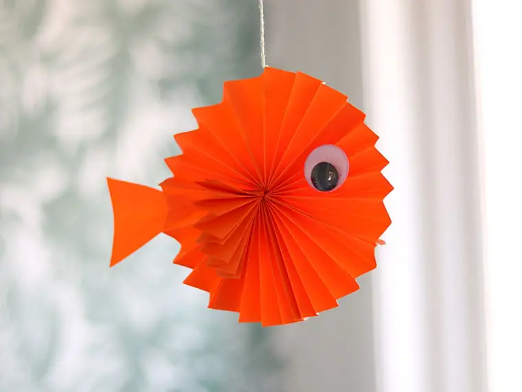 knutselen met papier nemo vis