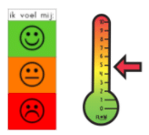 emotiemeter voor een gespannen of een ontspannen kind