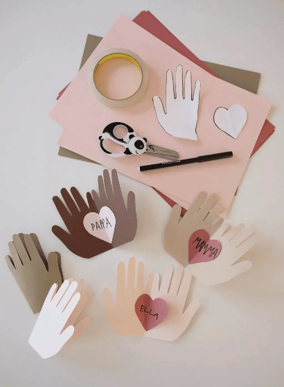hand heart cards crafting with your hands