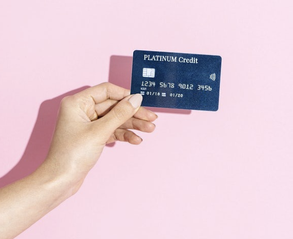 payment nina.care babysitter help page a hand with a platinum card on a pink background