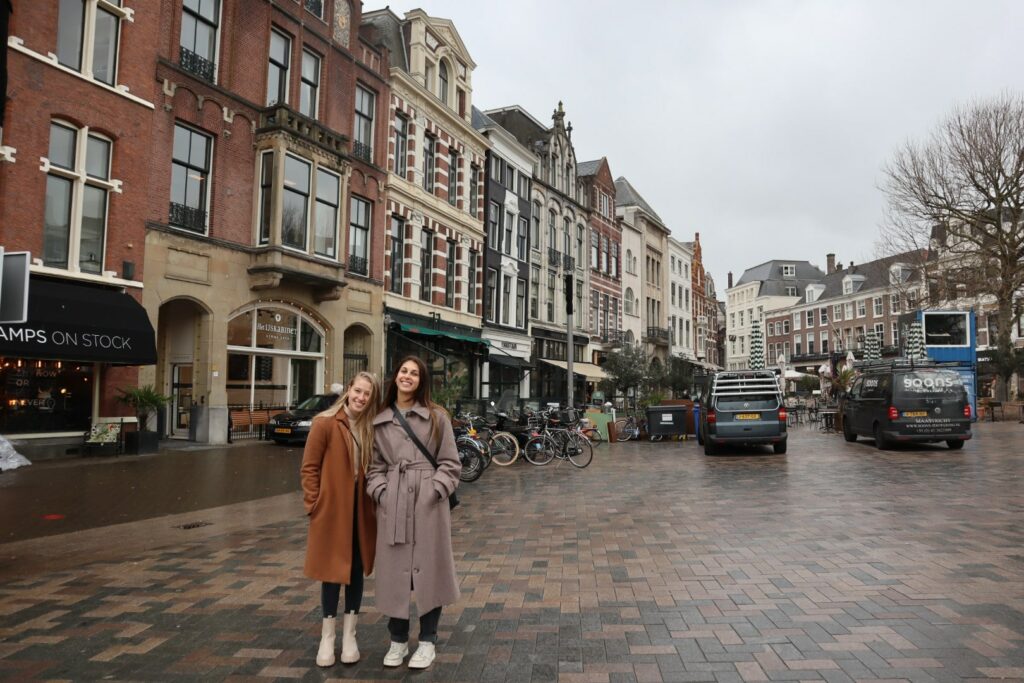 au pair in the netherlands mia is standing in a typical dutch street