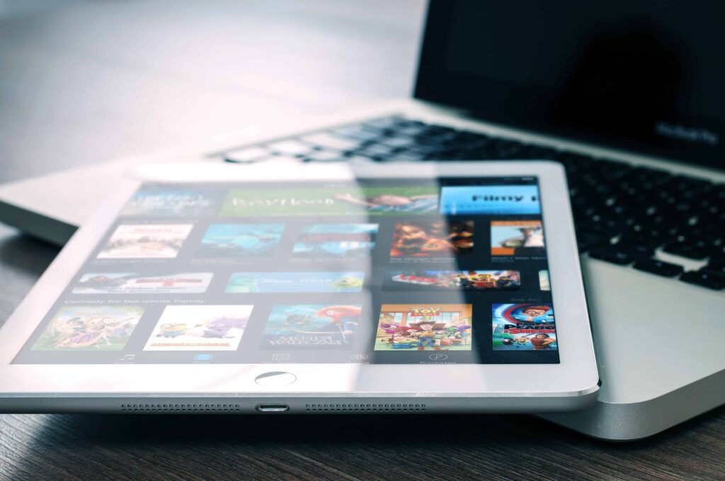 Tablet with movies for kids